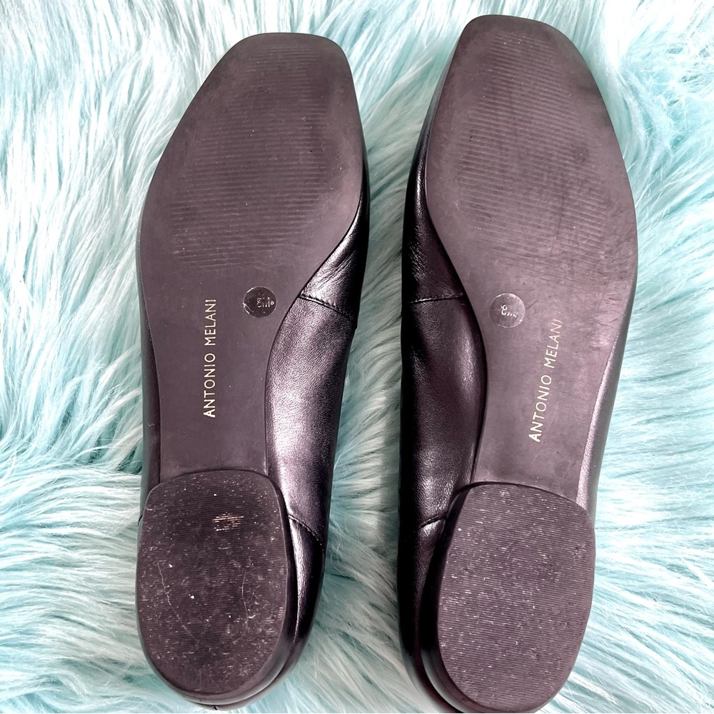 Antonio Melani 90s Black Soft LEATHER Black Crocodile Print Loafers Women’s 8 - Picture 10 of 13